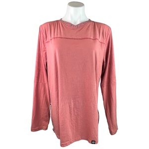 RAW YARN Buttery Soft Long Sleeve Top M Salmon